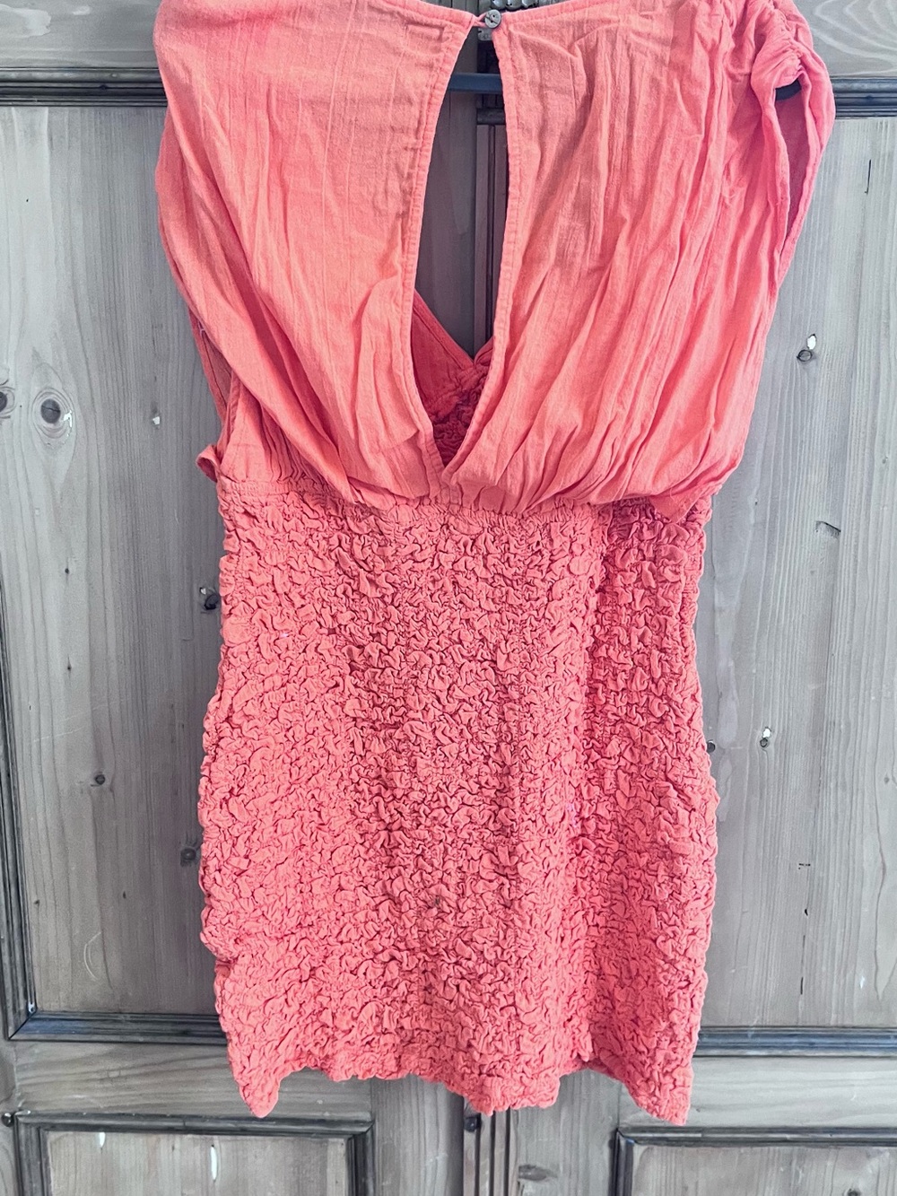 Free People Orange Textured Mini Dress